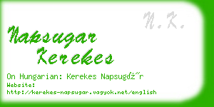 napsugar kerekes business card